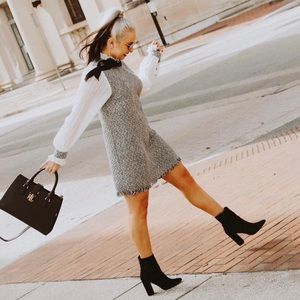 Raw Hem Ruffle Dress